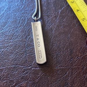 Tiffany & Co silver Bar Pendant necklace